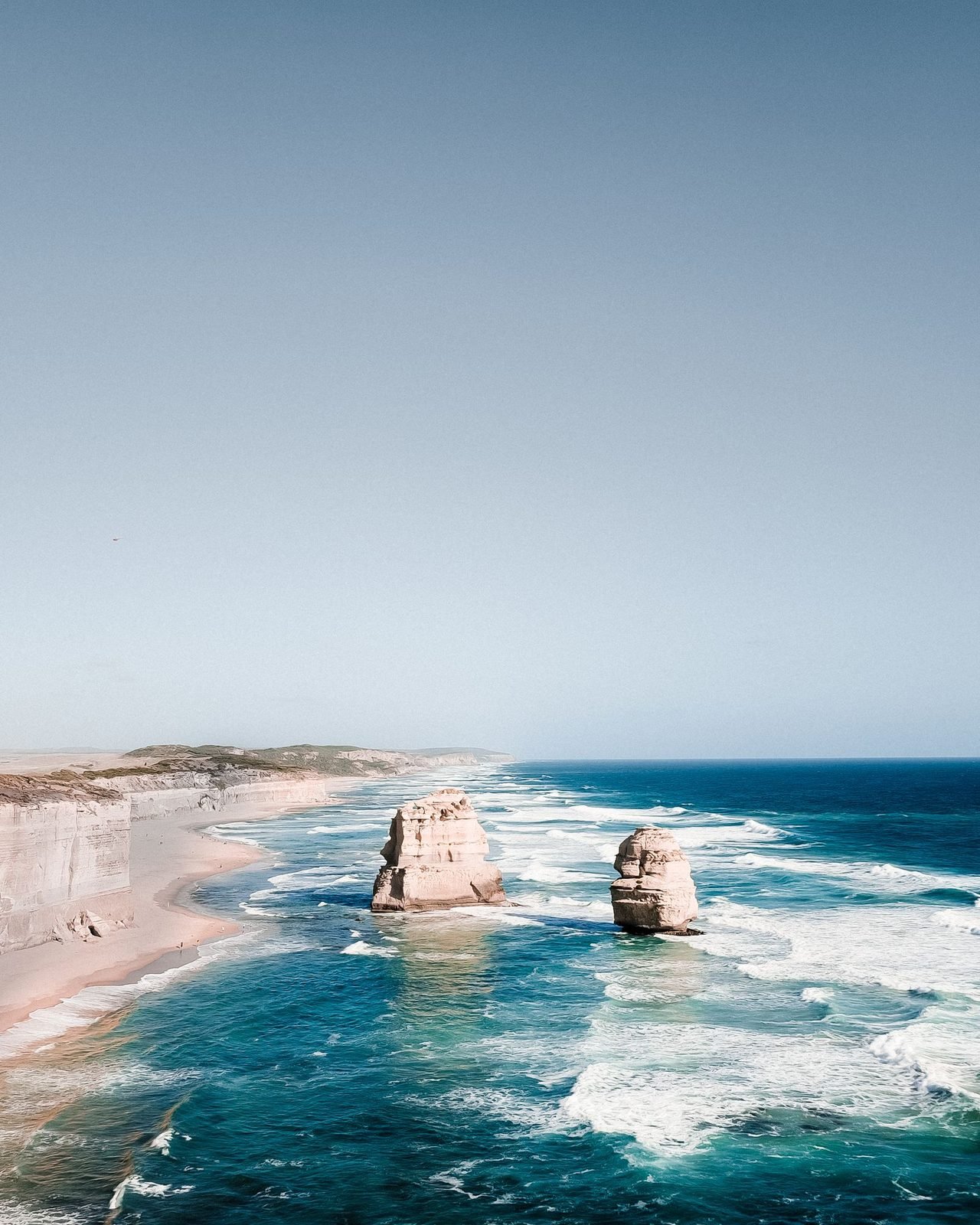 The Twelve Apostles rock formations along the Great Ocean Road